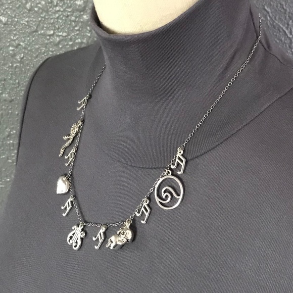 Orpheus & Eurydice Greek Mythology Handmade Necklace, Lyre, Music, Skulls, Heart - Picture 5 of 15